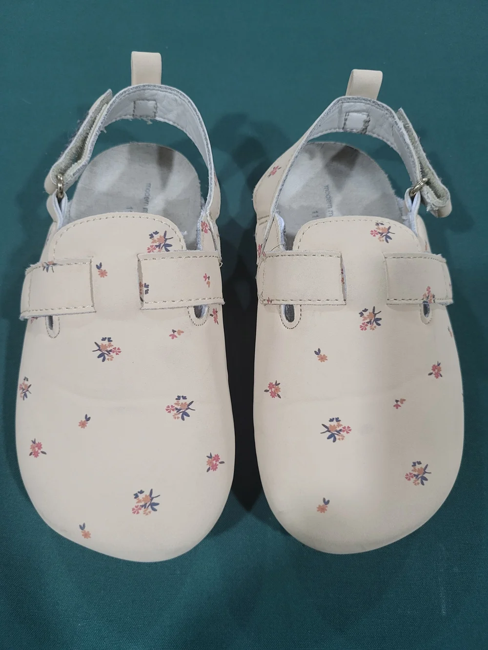 Baby Floral Slingback Shoes in Pale Pink